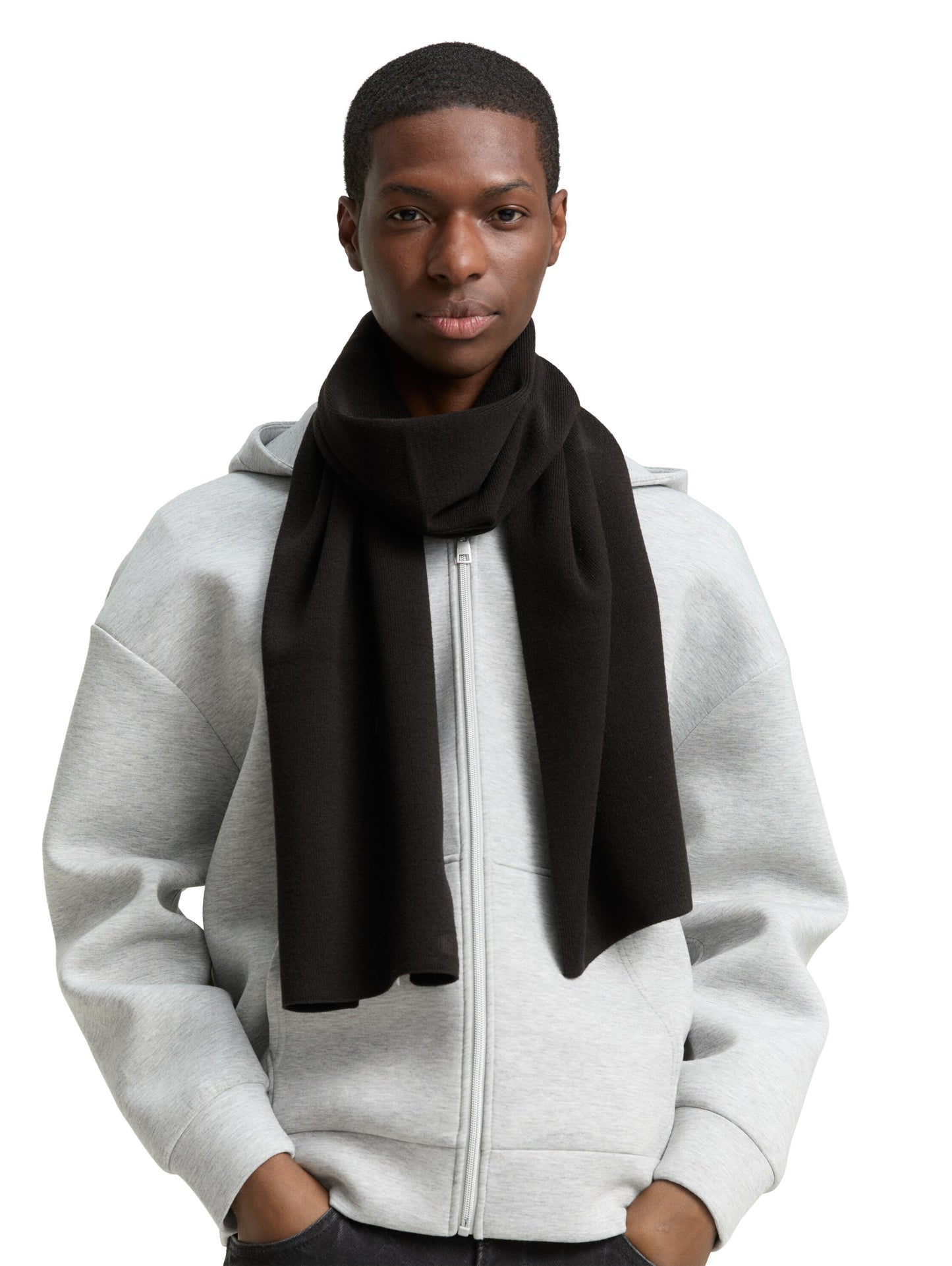 Basic Schal mit Logo-Stickerei