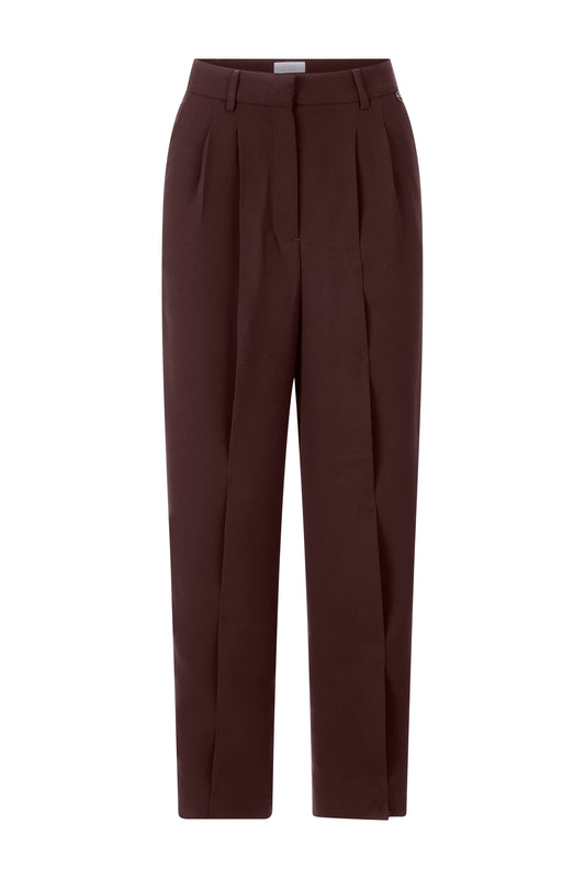 Cropped Wide Leg Pleated Pants
