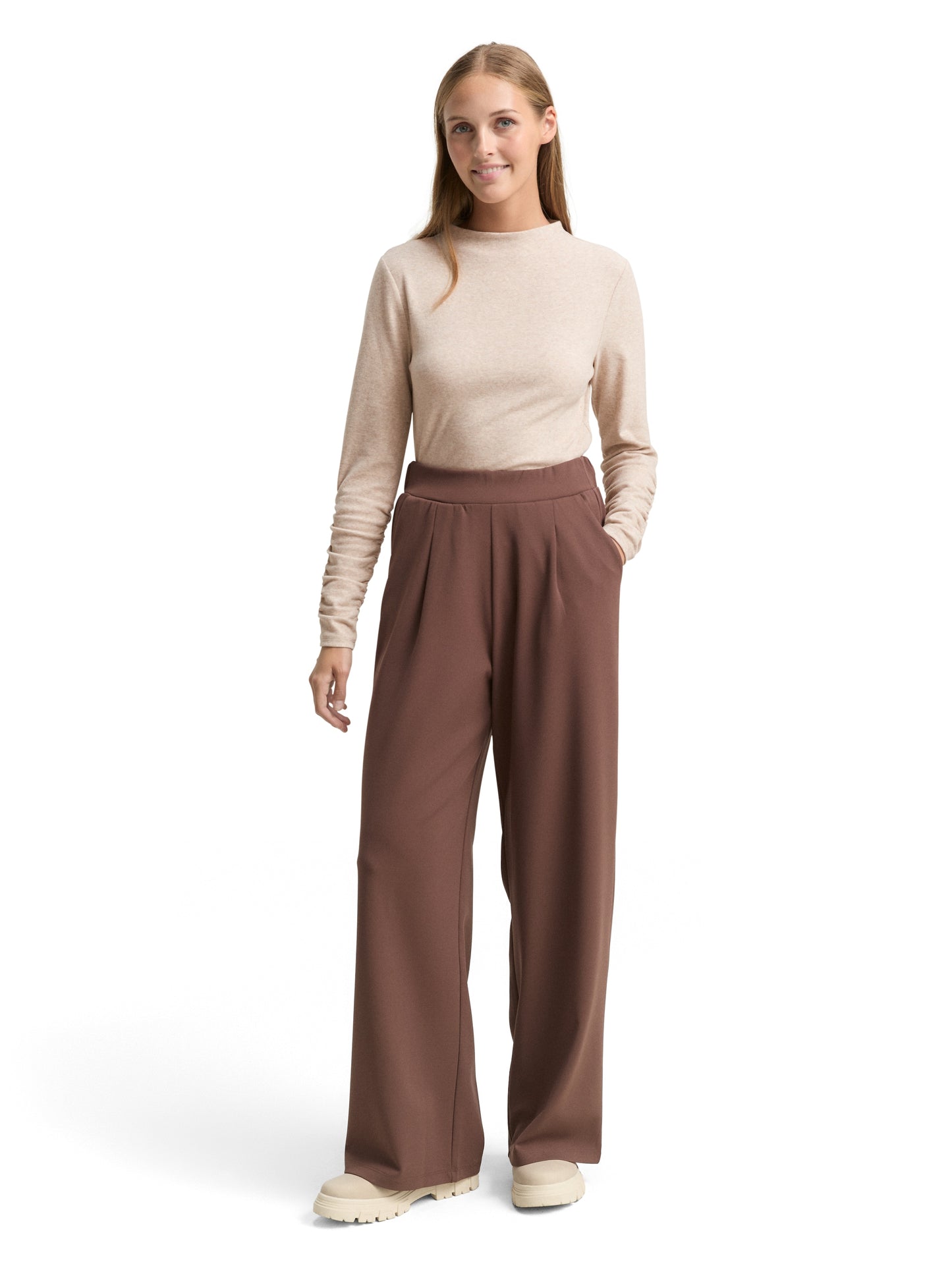 Langarmshirt mit Raffärmeln