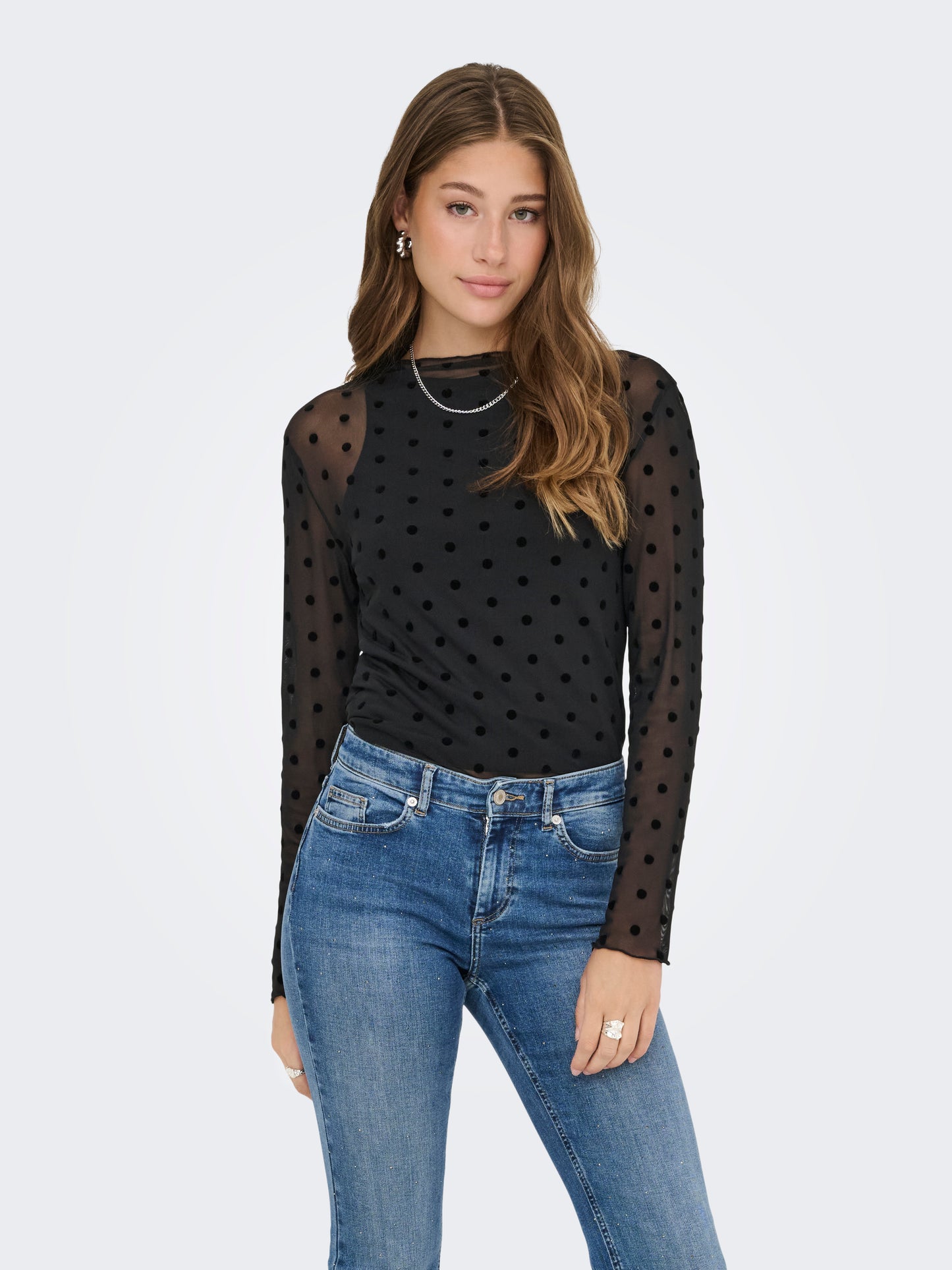 ONLJULIET L/S MOCKNECK TOP BOX JRS