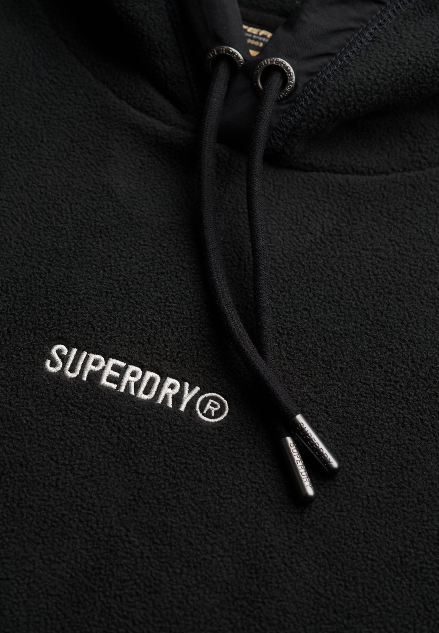 Fleece-Kapuzenpullover mit Mikro-Logo
