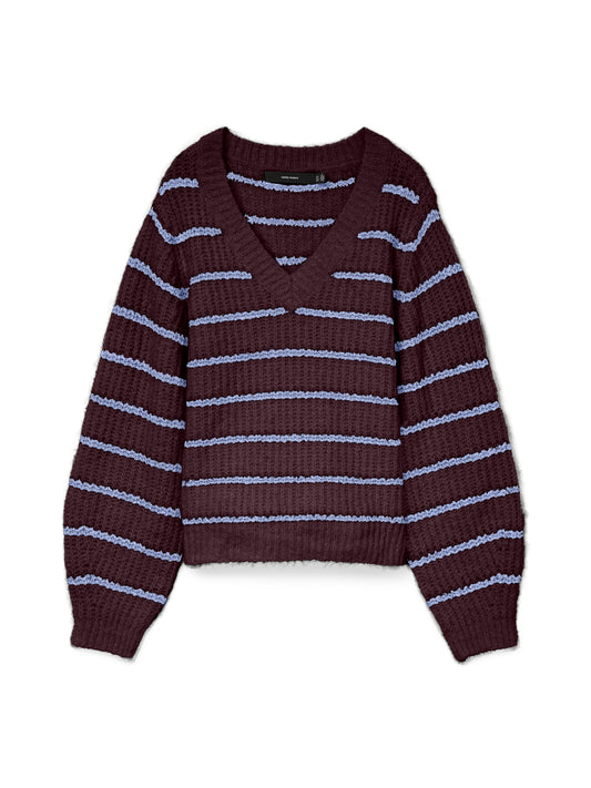VMAWESOME SHINE LS V-NCK STRIPE PULL BOO
