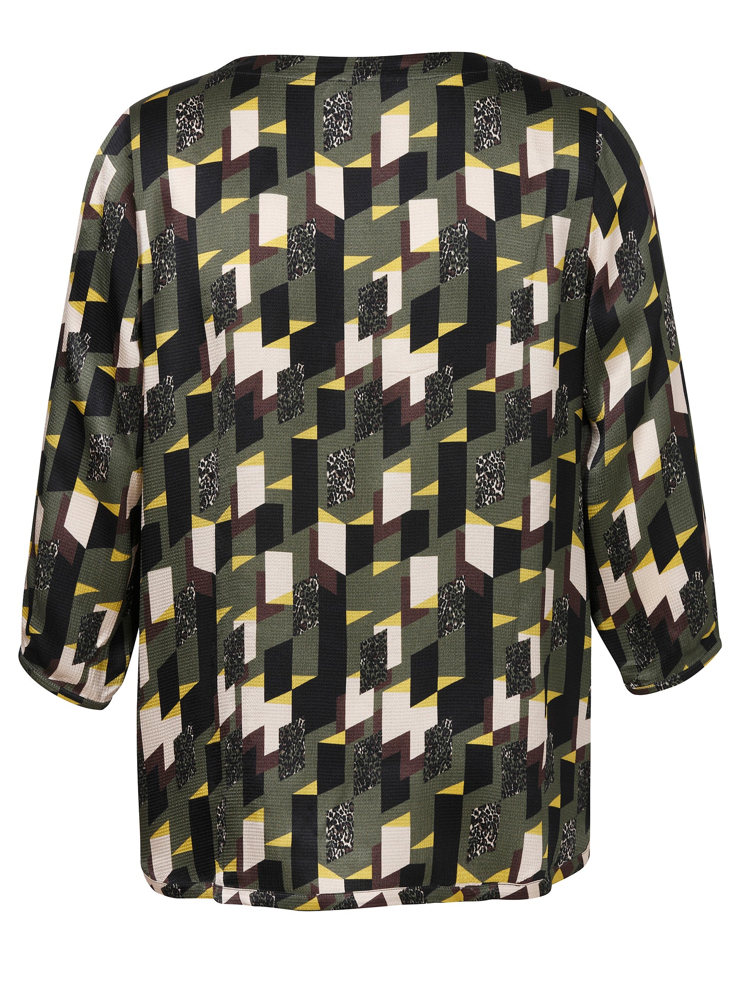 Bluse V-Ausschnitt 3/4 Arm Druck