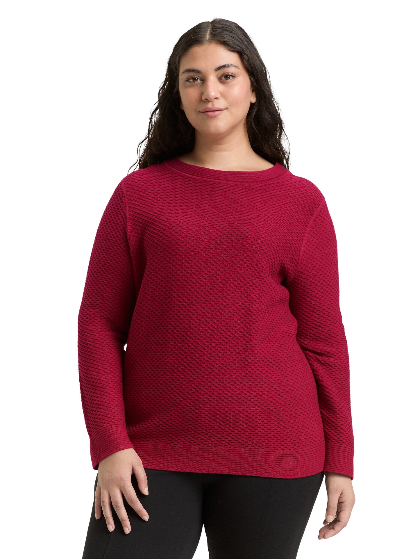 Plus Size - Loose Fit Strickpullover aus Baumwolle