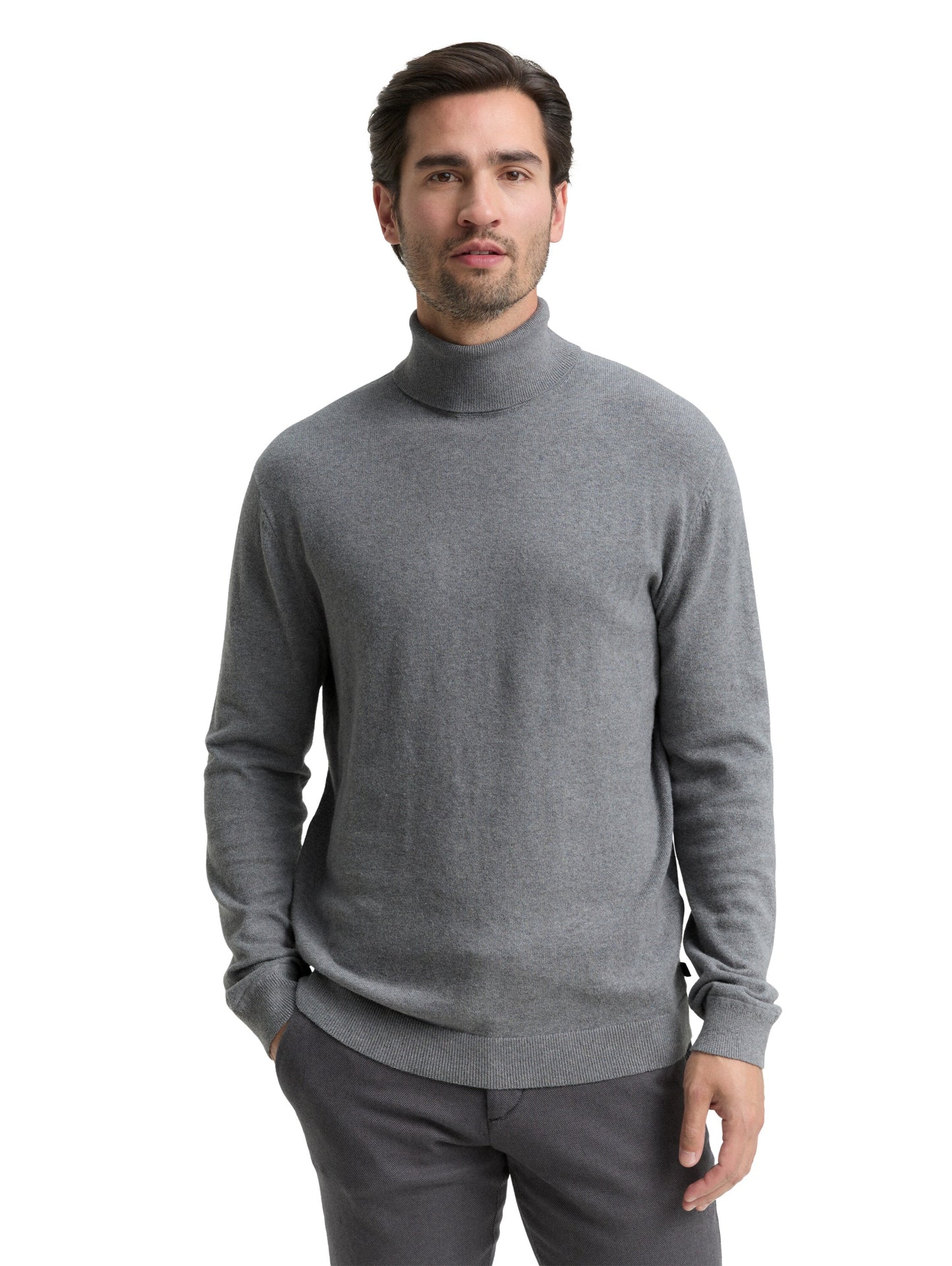 Rollkragenpullover mit Kaschmir-Anteil