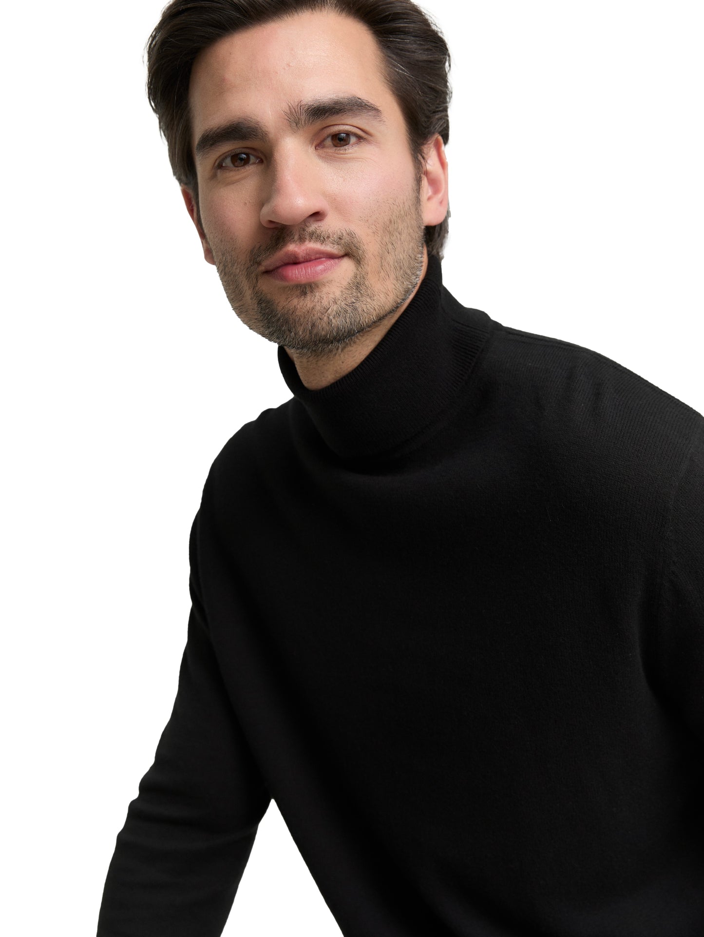 Rollkragenpullover mit Kaschmir-Anteil