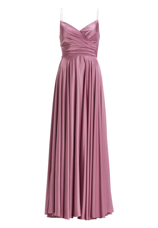 Satinkleid mit Schnürung am Rücken