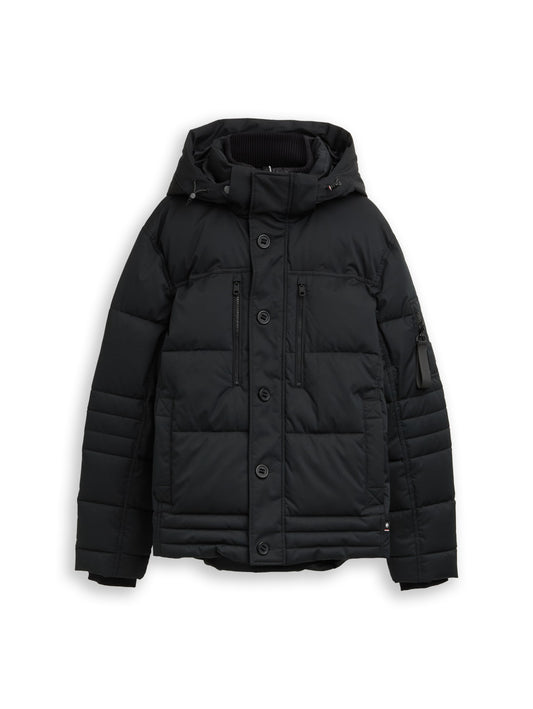 Puffer-Jacke mit abnehmbarer Kapuze