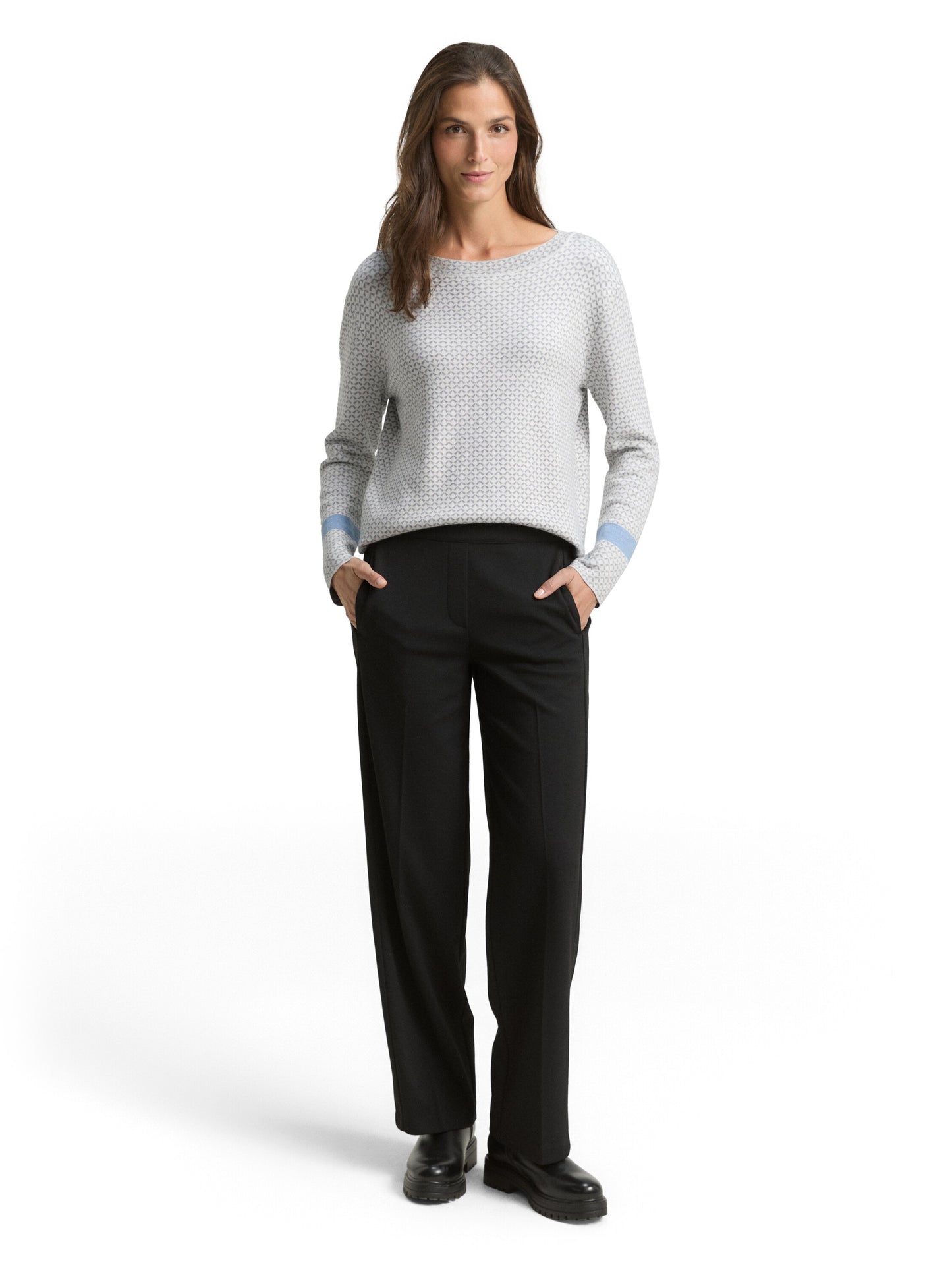 Loose Fit Jacquard Strickpullover