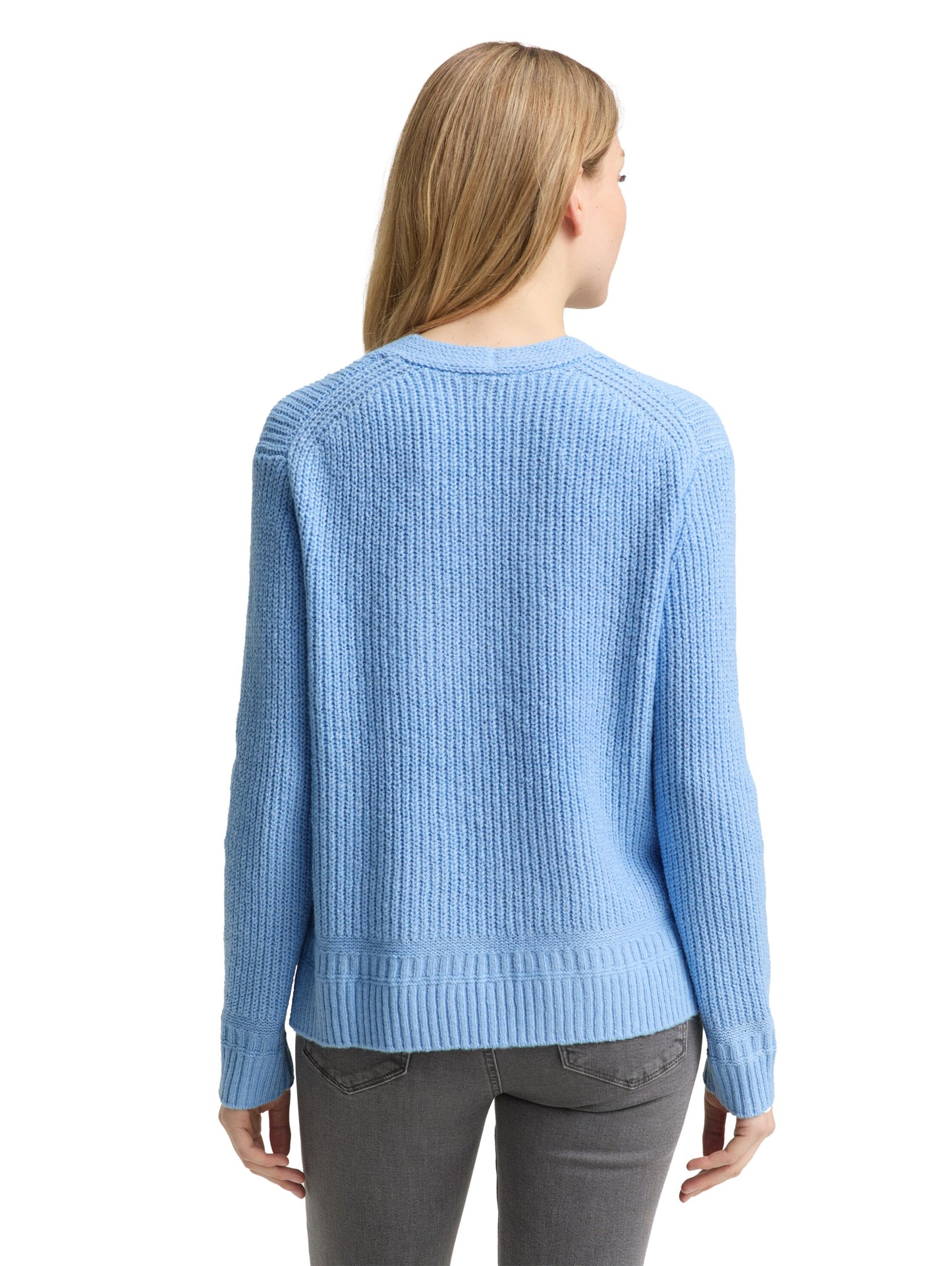 Strickpullover mit V-Ausschnitt