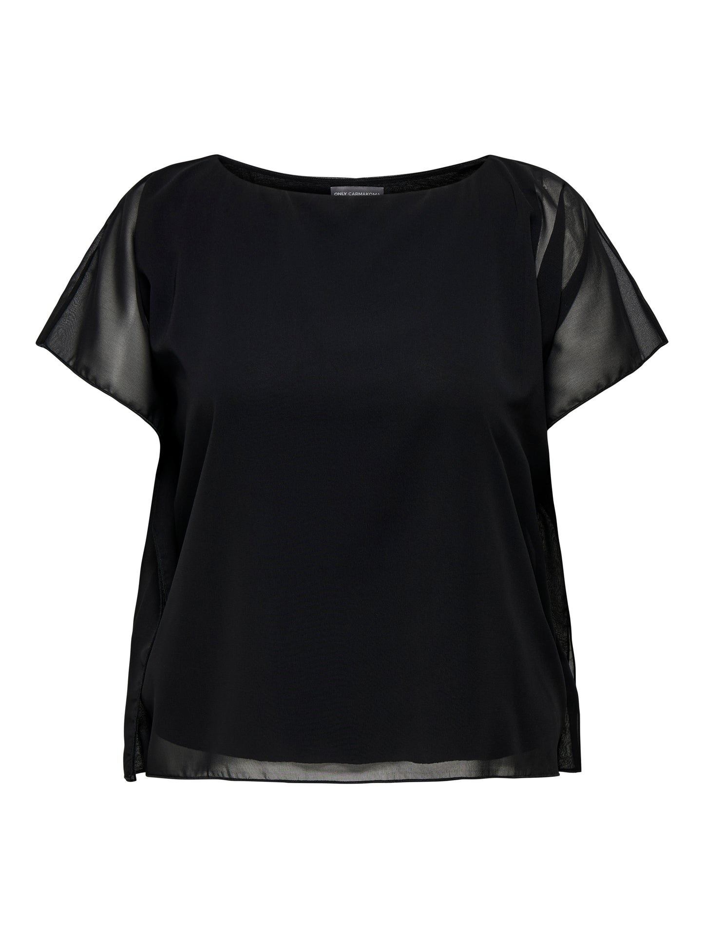 CARCOKO SS O-NECK TOP WVN