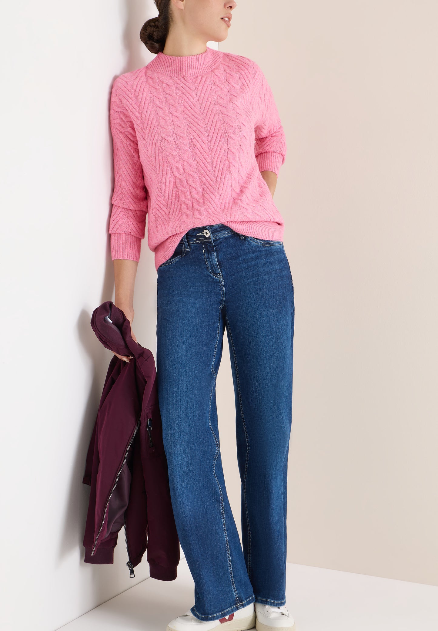 Pullover mit Zopfmuster