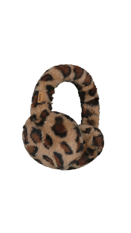 Big Fur Earmuffs, print brown