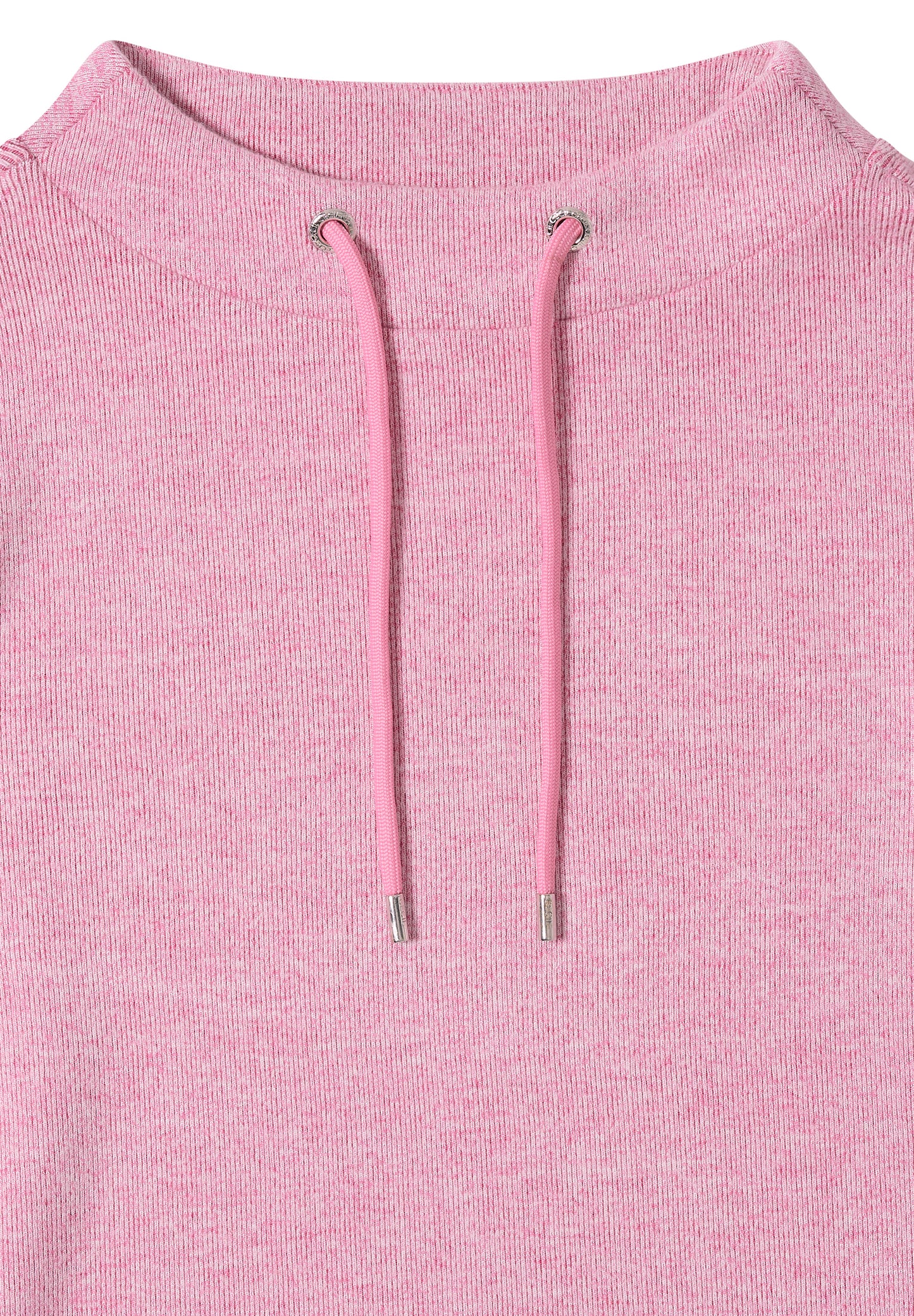 Funnelneck Melange Rippshirt