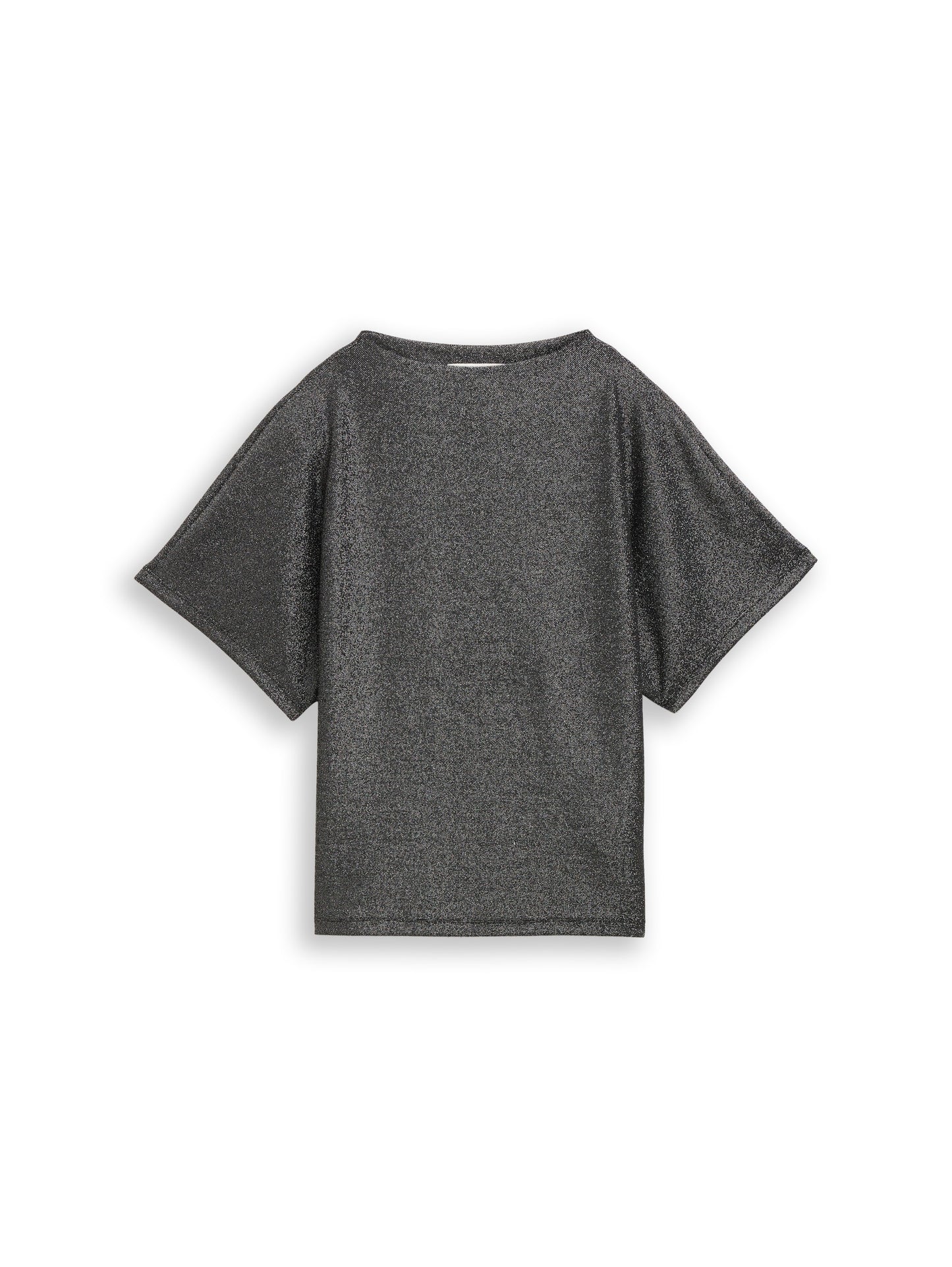 Glitzer T-Shirt mit Fledermausärmeln