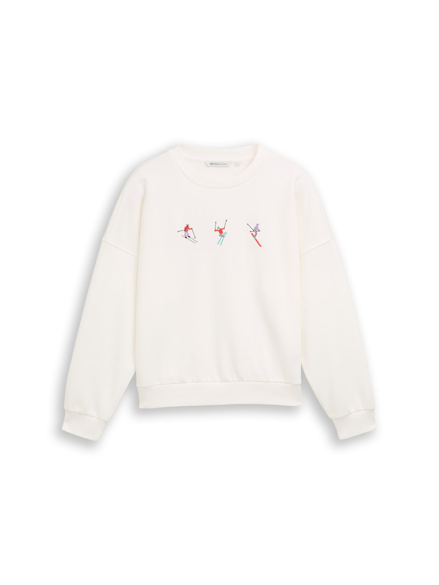 Loose Fit Sweatshirt mit Ski-Motiv