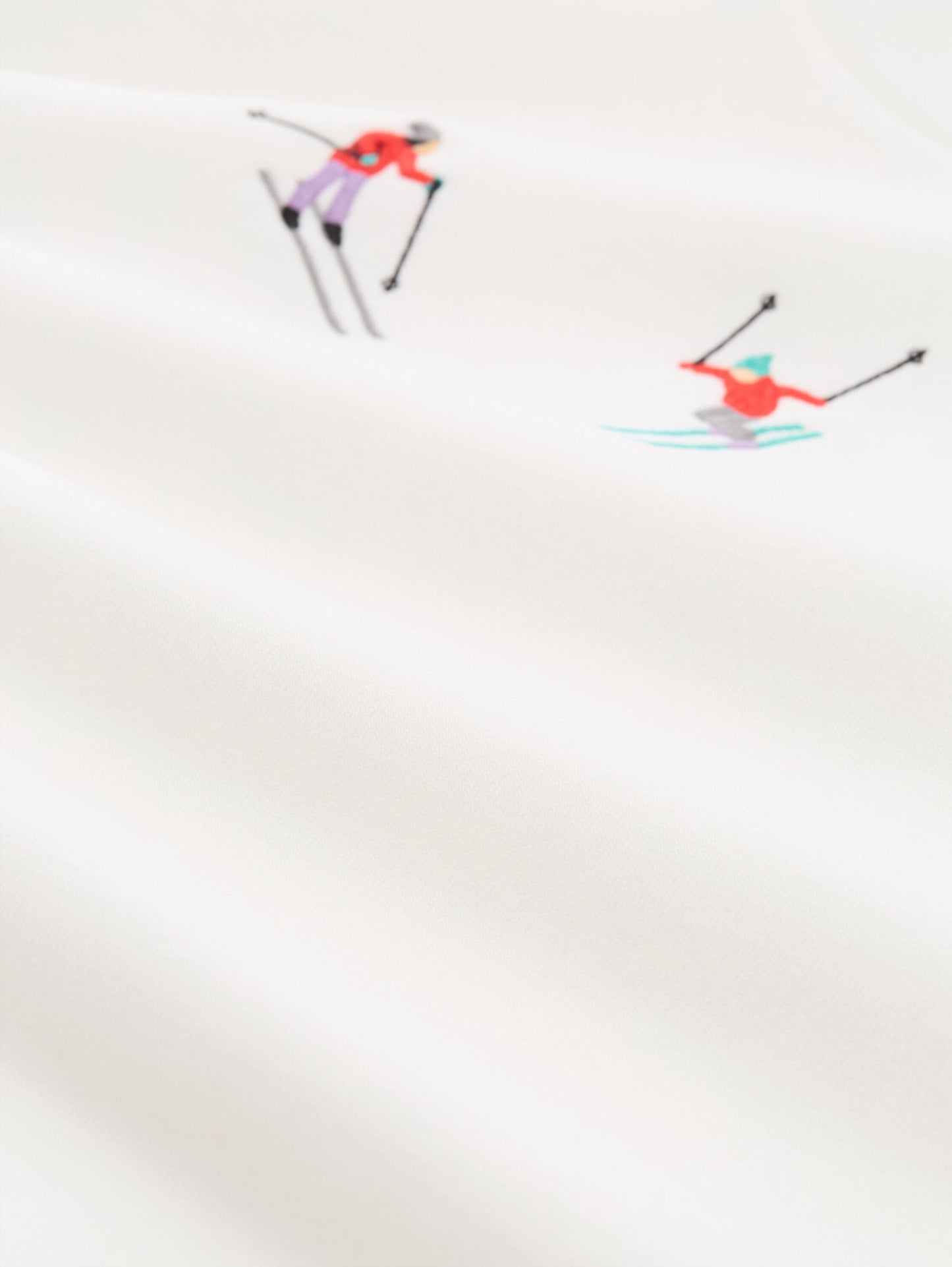 Loose Fit Sweatshirt mit Ski-Motiv