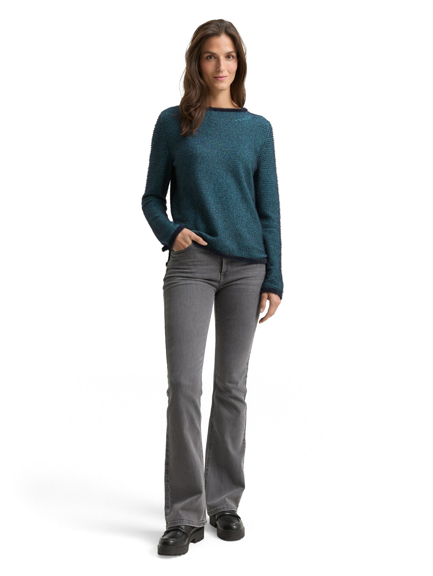 Strickpullover aus Federgarn