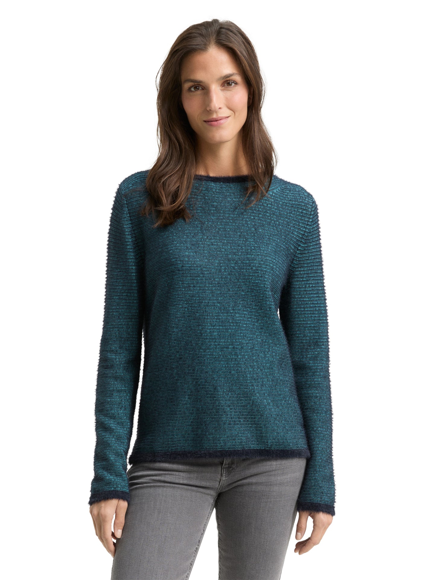 Strickpullover aus Federgarn