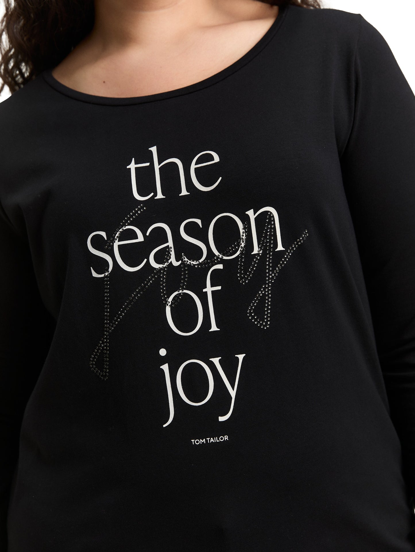 Plus Size - Langarmshirt mit Print