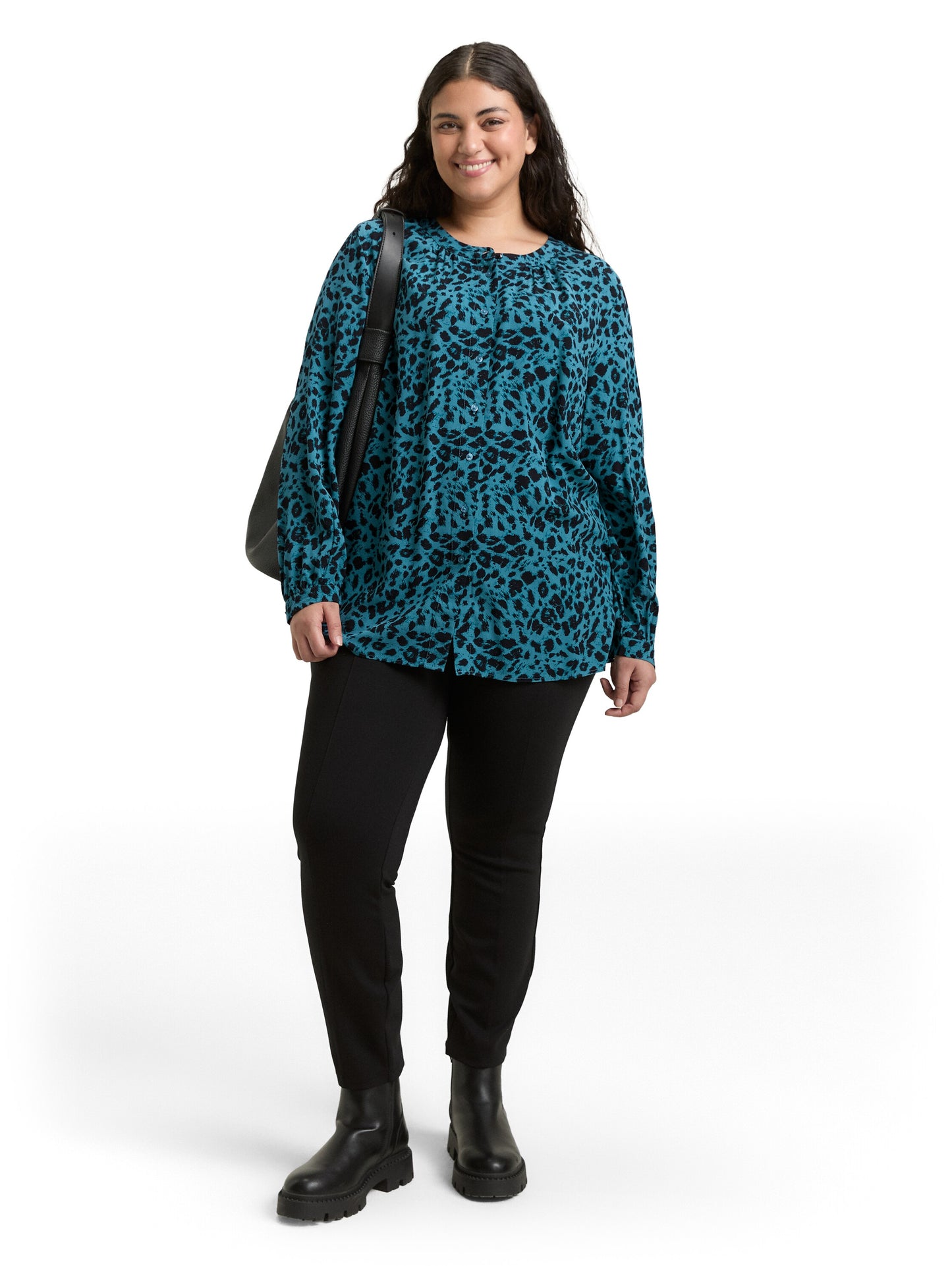 Plus Size - Bluse mit Leo-Print