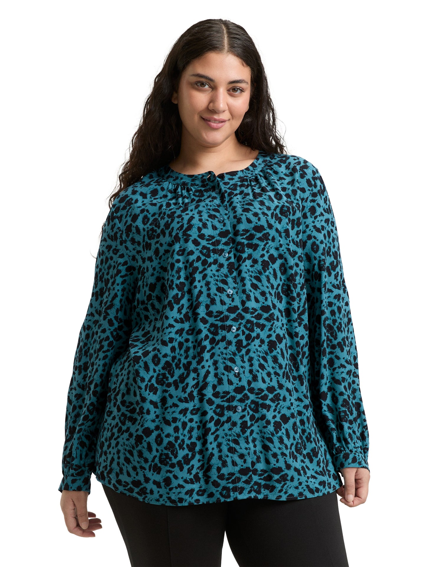 Plus Size - Bluse mit Leo-Print