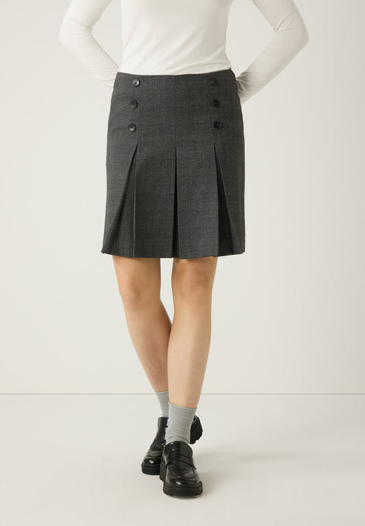 karierter Faltenrock