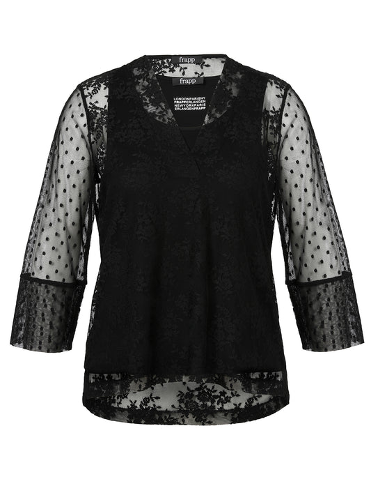 T-Shirt V-Ausschnitt 3/4 Arm