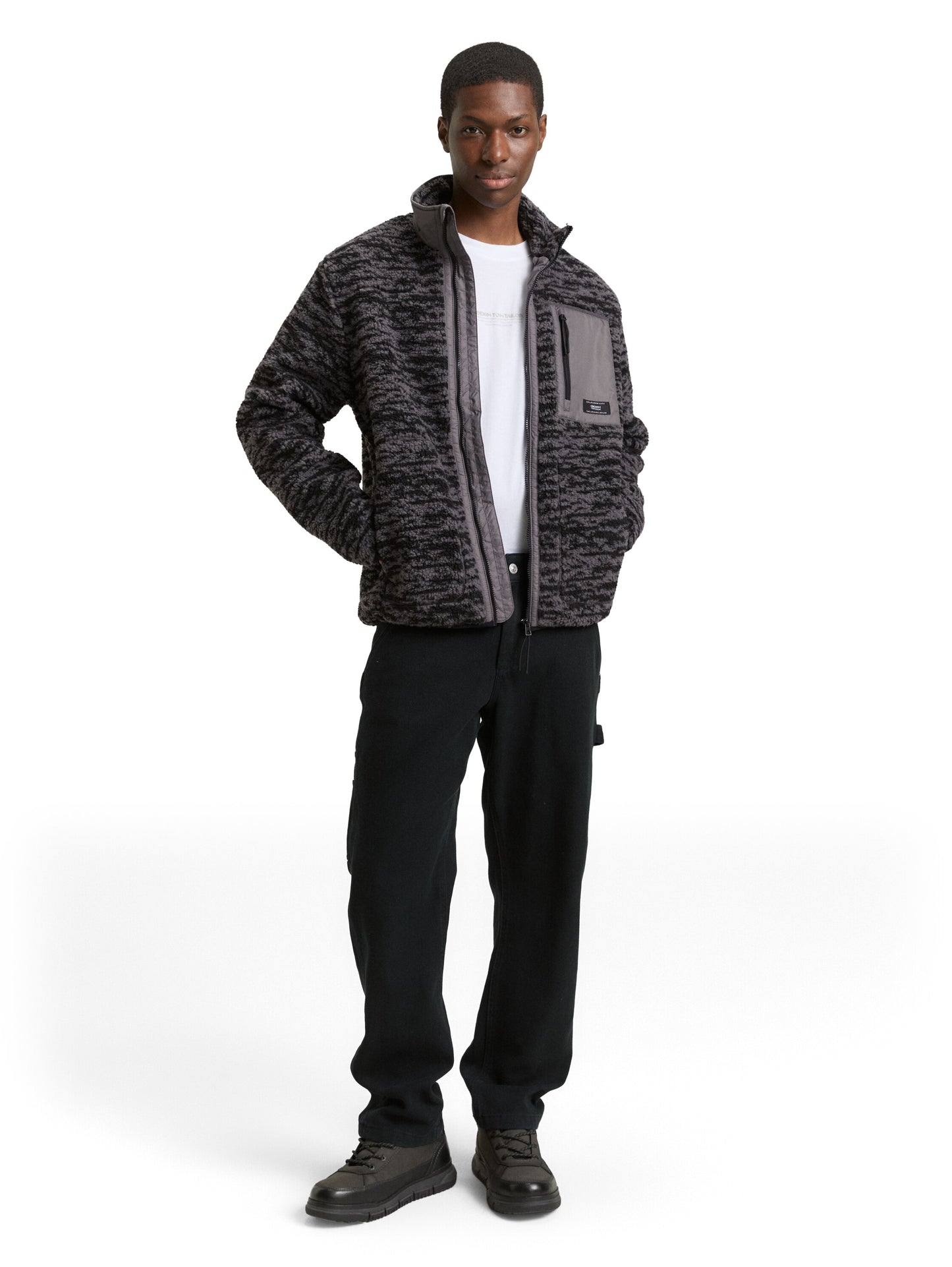 Teddy Jacke mit Stehkragen