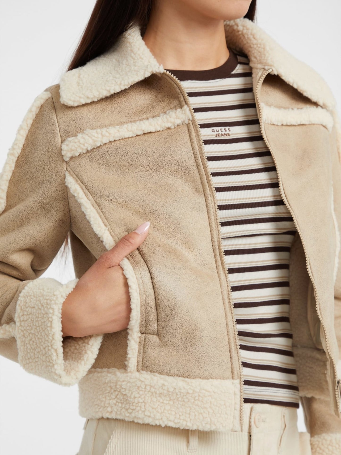 GJ FAUX SHEARLING JKT