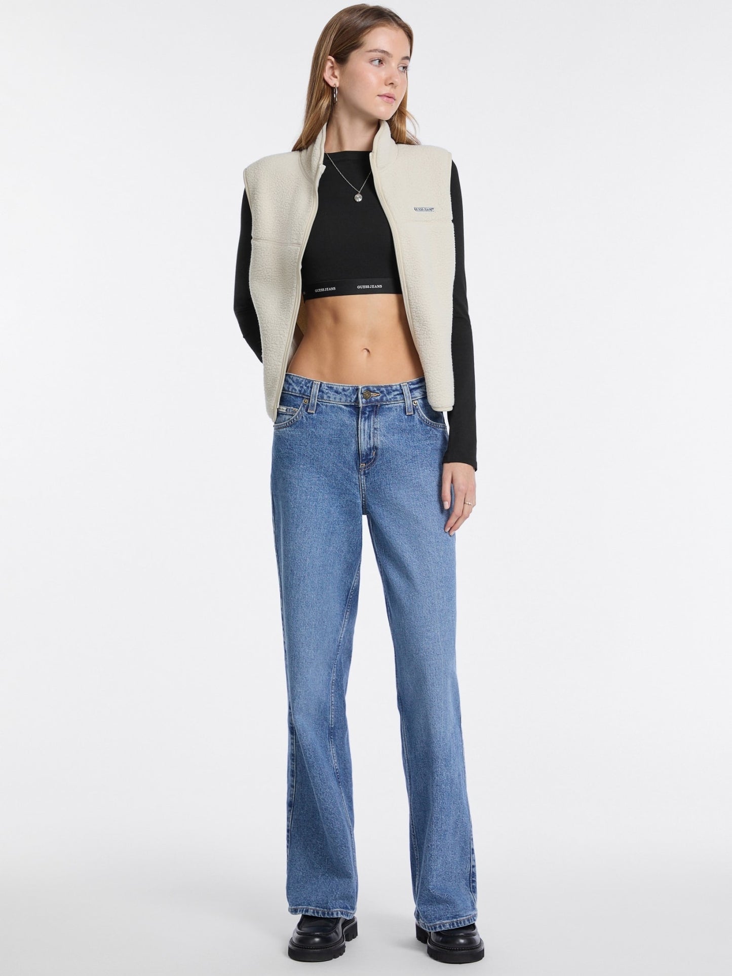 GJ CROPPED SHERPA VEST