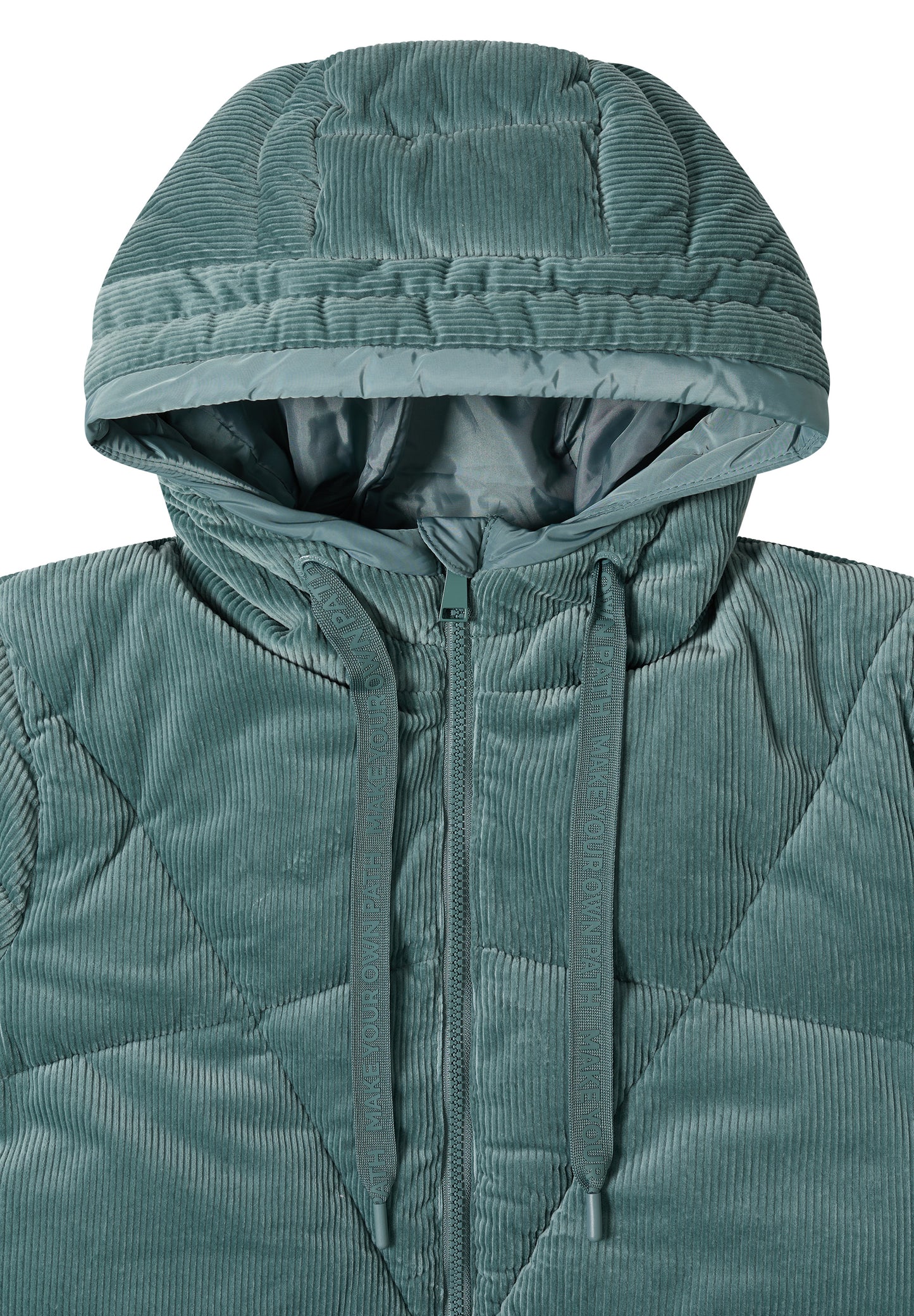 Puffer Mantel mit Cordmix