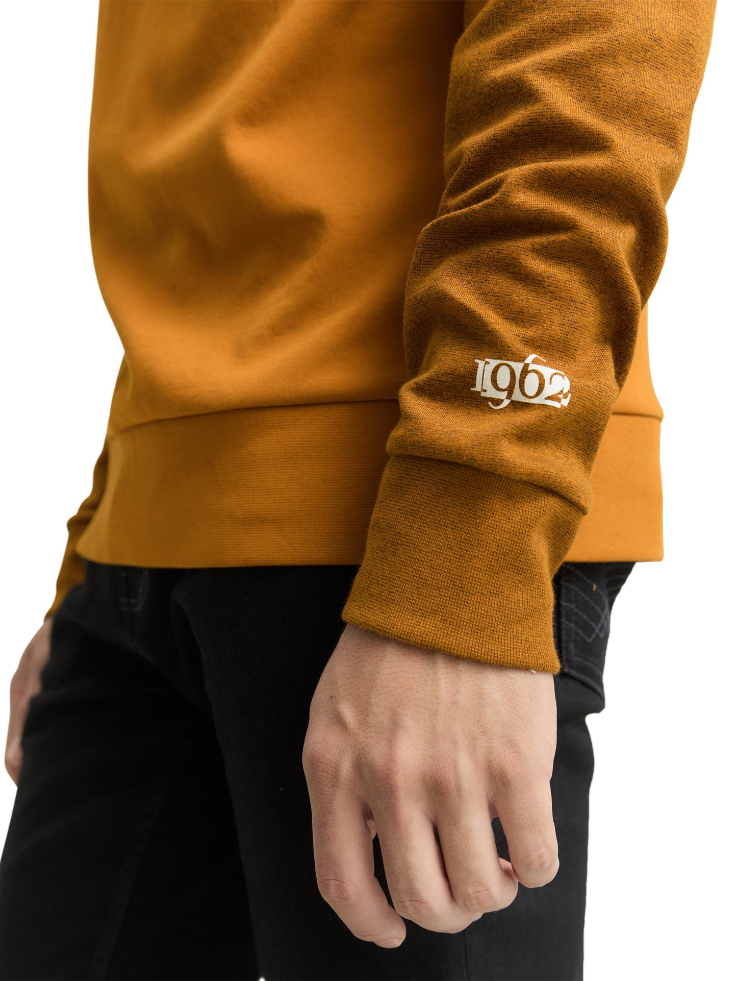 Snood Sweatshirt mit Struktur-Mix