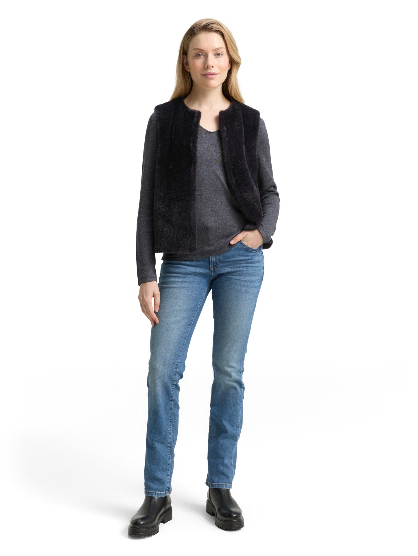 Teddy Weste mit Taschen