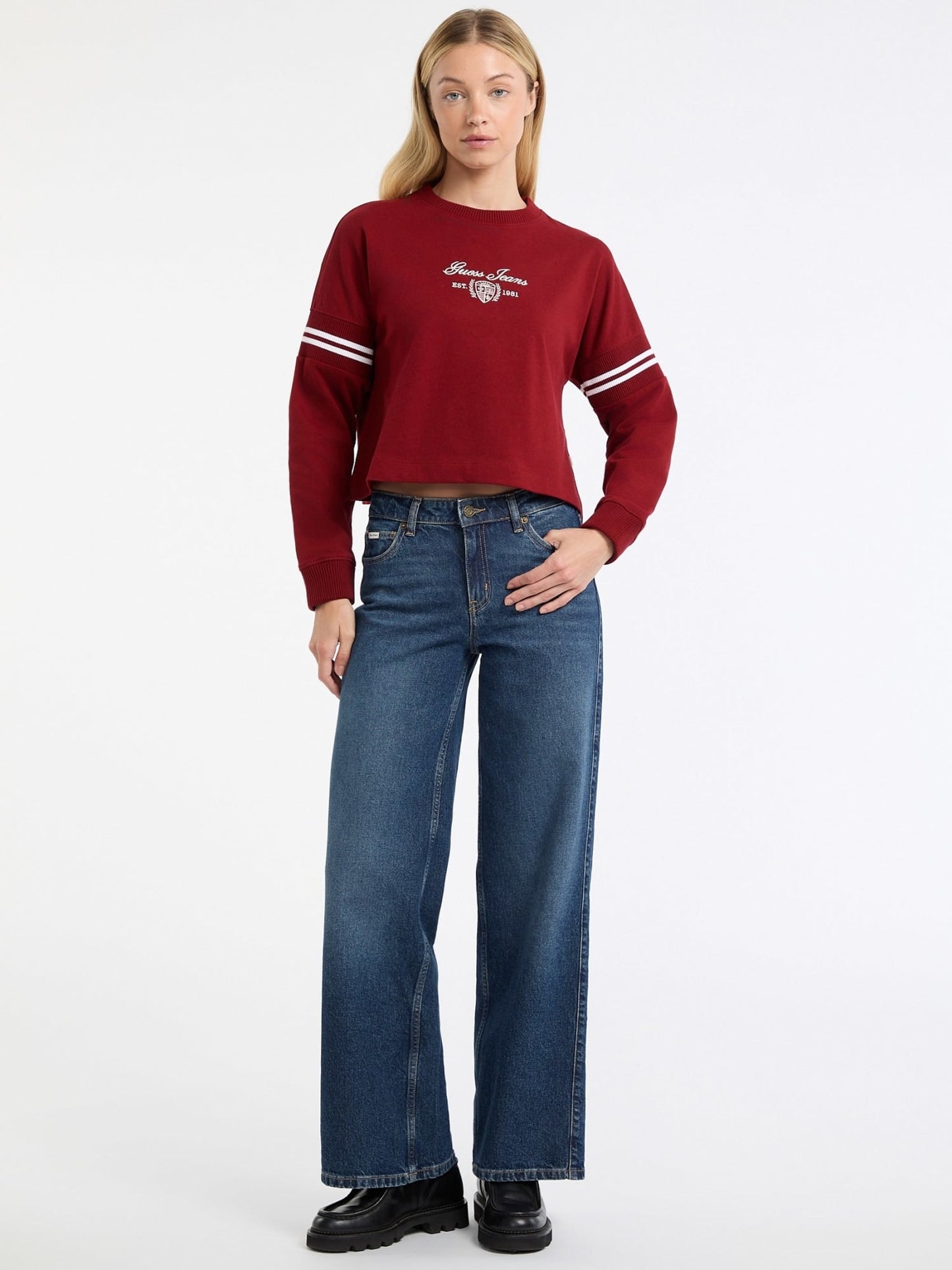 GJ LS RIB CN SWEATSHIRT