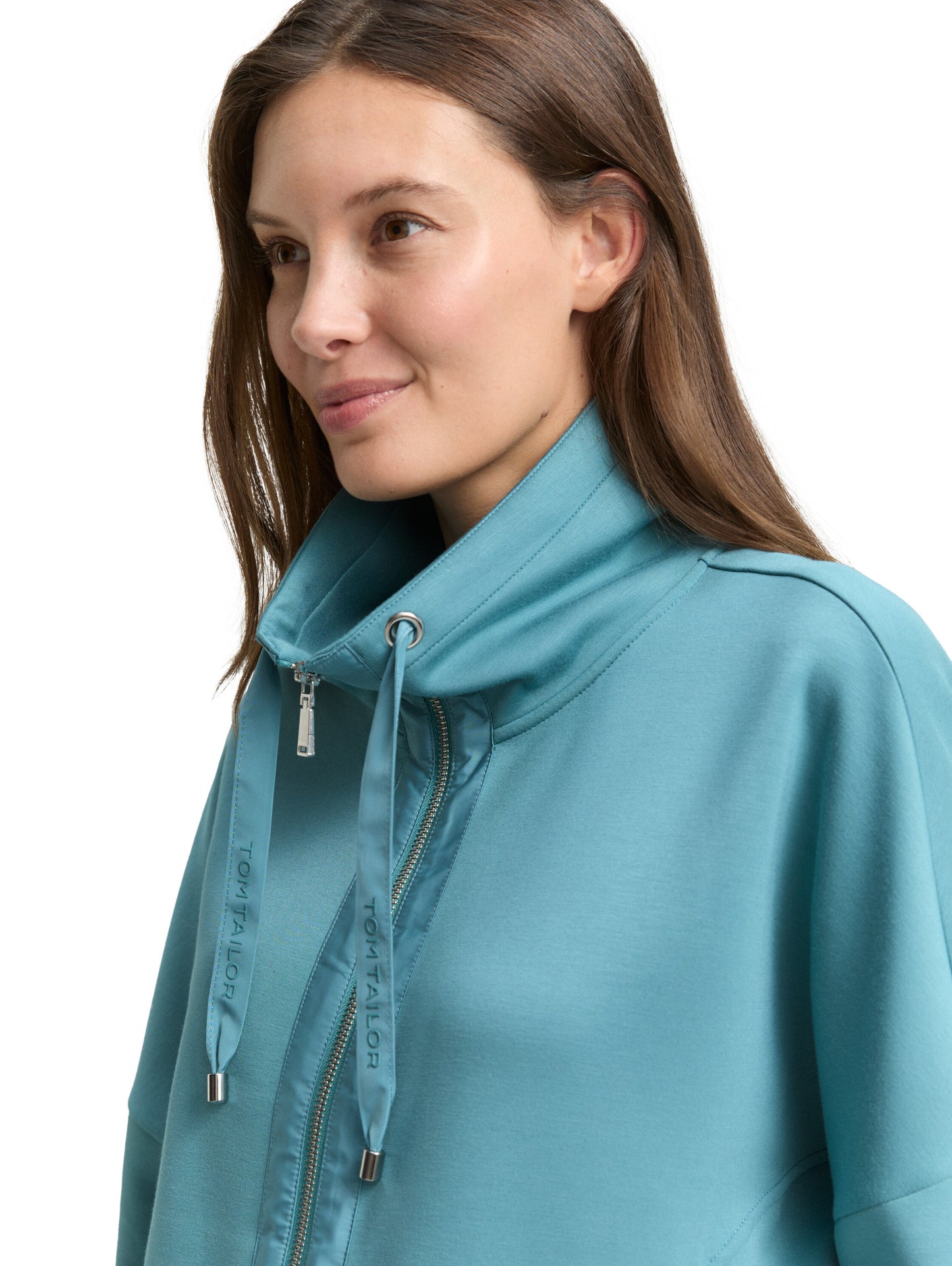 Boxy Fit Scuba Sweatjacke