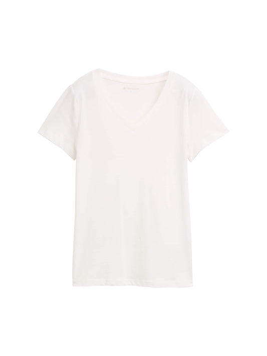 Basic T-Shirt mit V-Ausschnitt