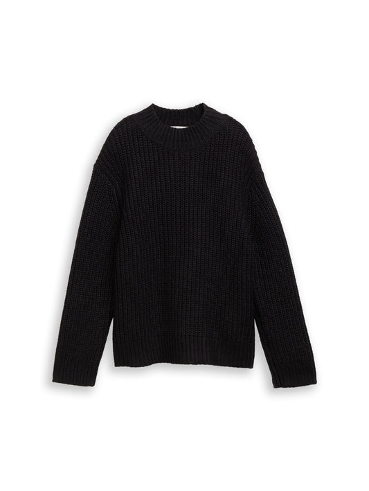 Relaxed Fit Strickpullover mit Glitzer-Effekt