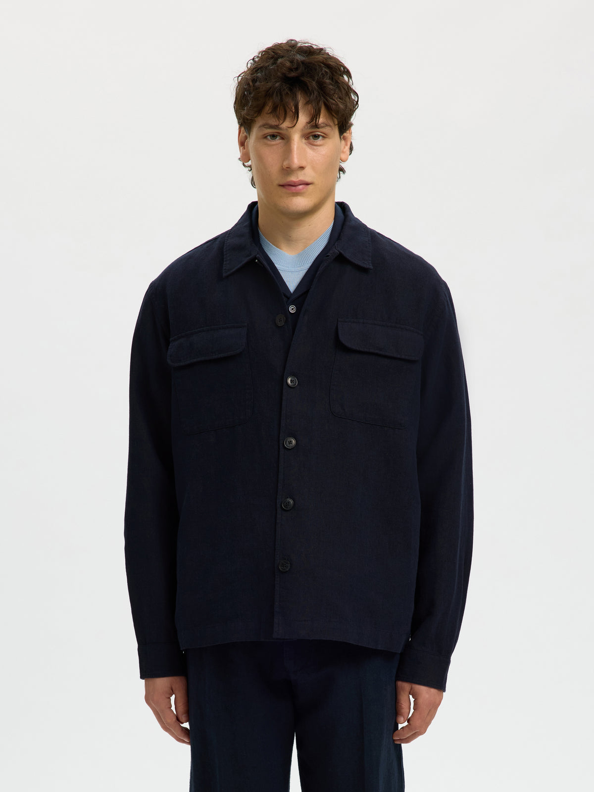 SLMOTTO LEROY LINEN BLEND OVERSHIRT NOOS