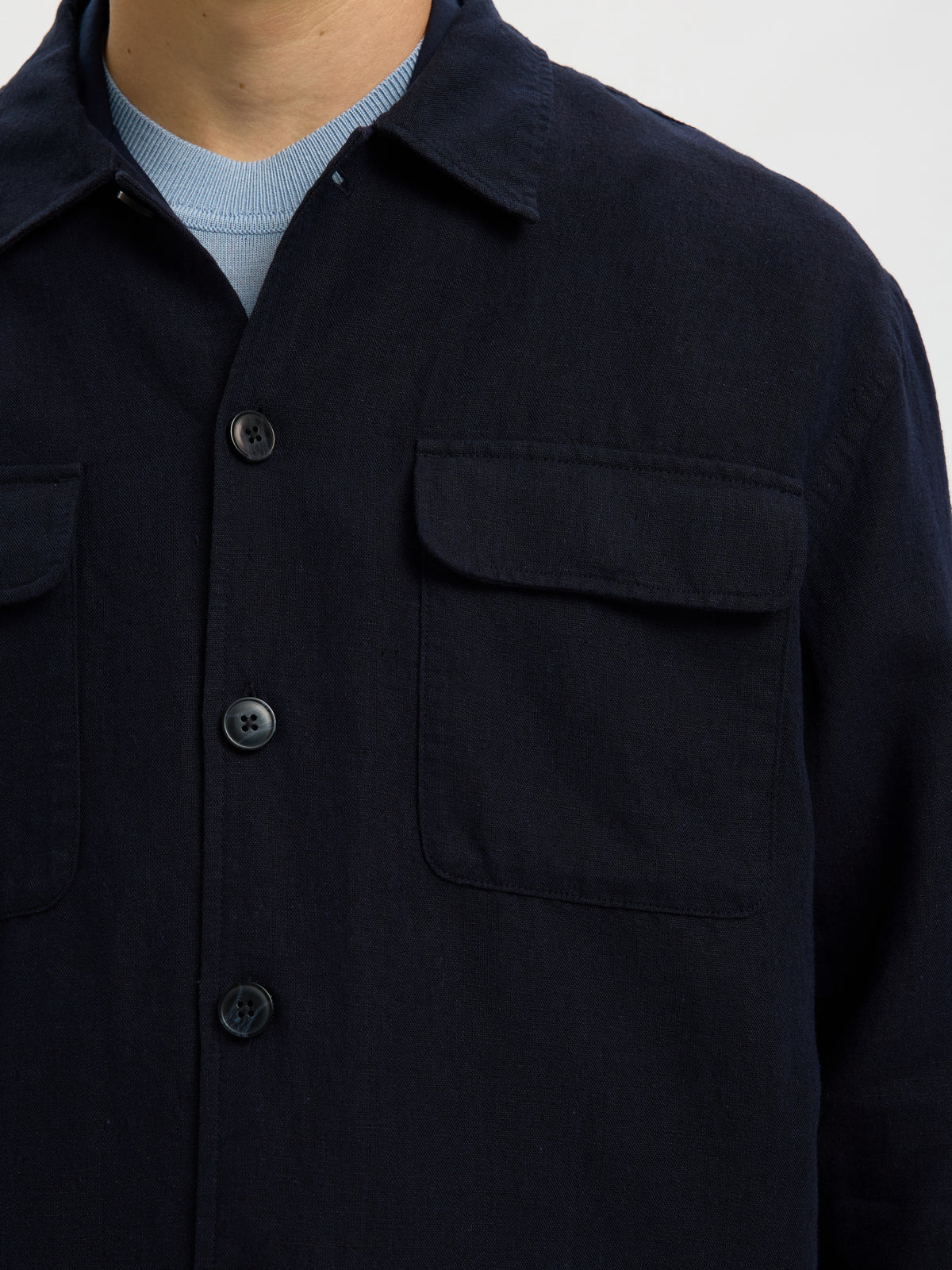 SLMOTTO LEROY LINEN BLEND OVERSHIRT NOOS