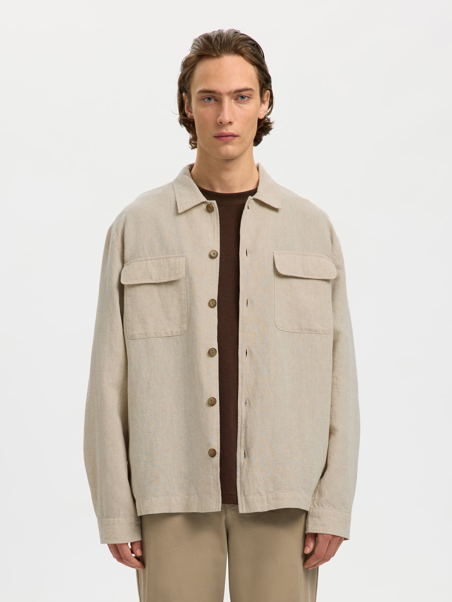 SLMOTTO LEROY LINEN BLEND OVERSHIRT NOOS