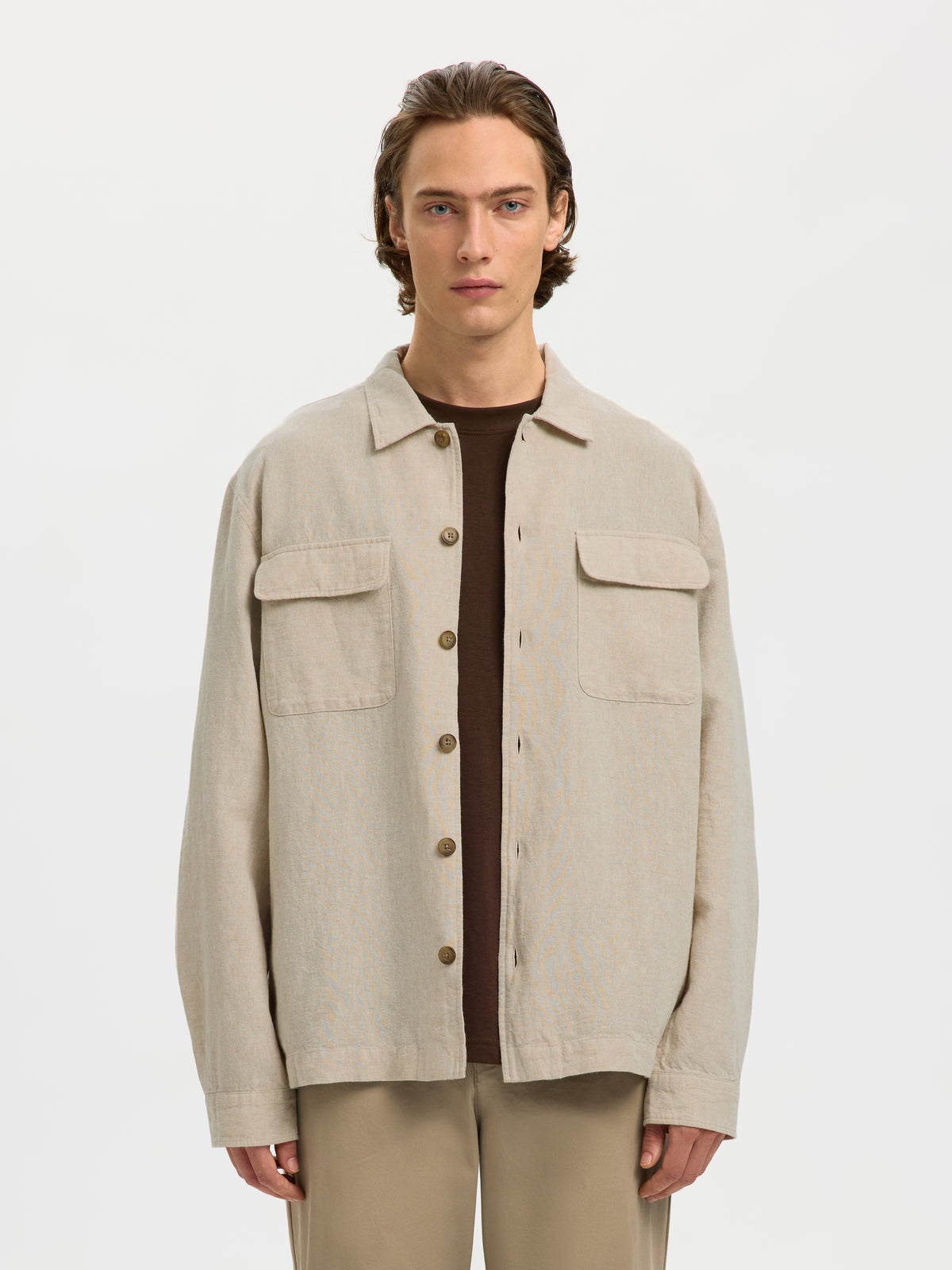 SLMOTTO LEROY LINEN BLEND OVERSHIRT NOOS