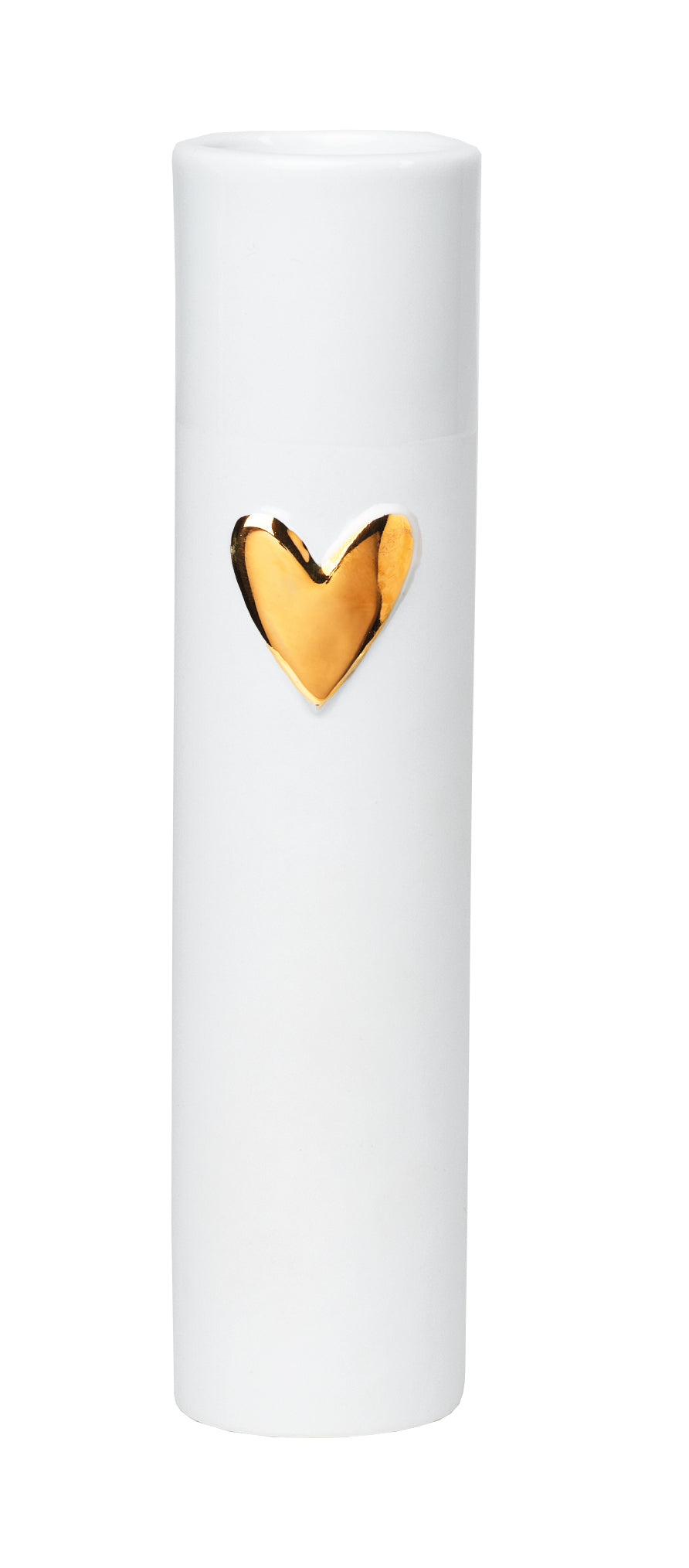 LIVING Vase Herz gold Dia 5,5cm H 17cm,