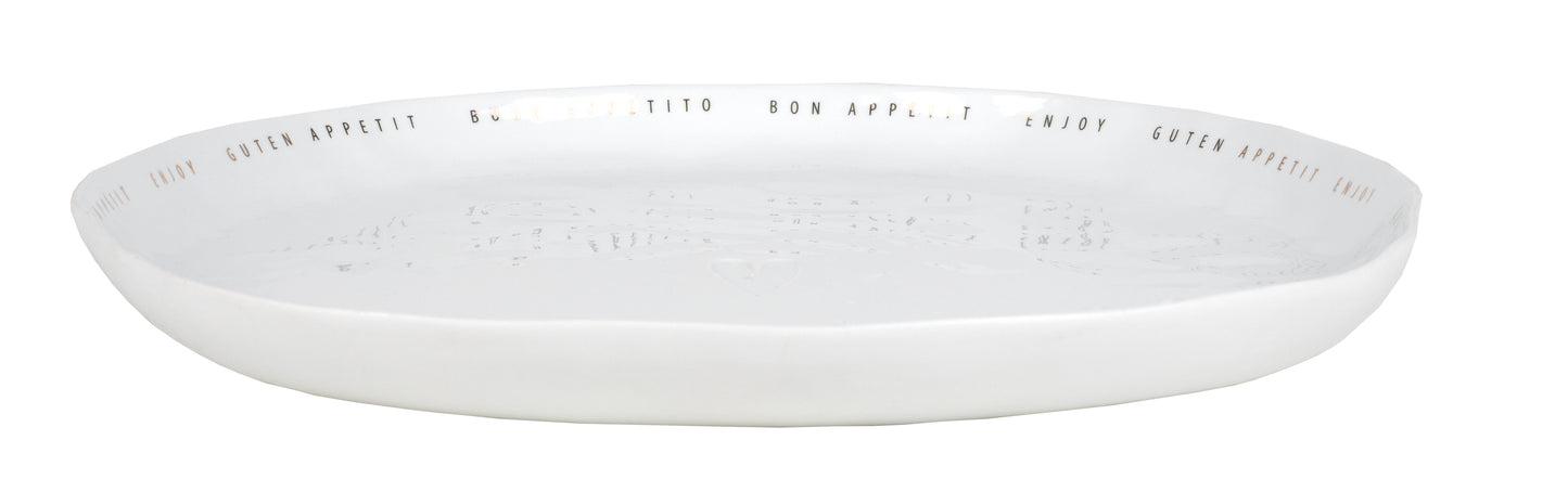 DINING Platte Guten Appetit mehrsprachig Dia 33cm,