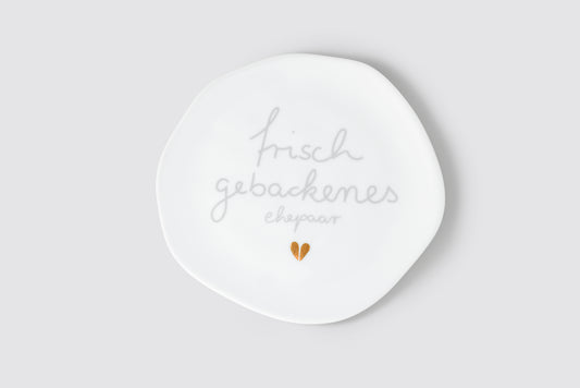 Kleiner Teller Frisch geback- enesEhepaar D.14cm,