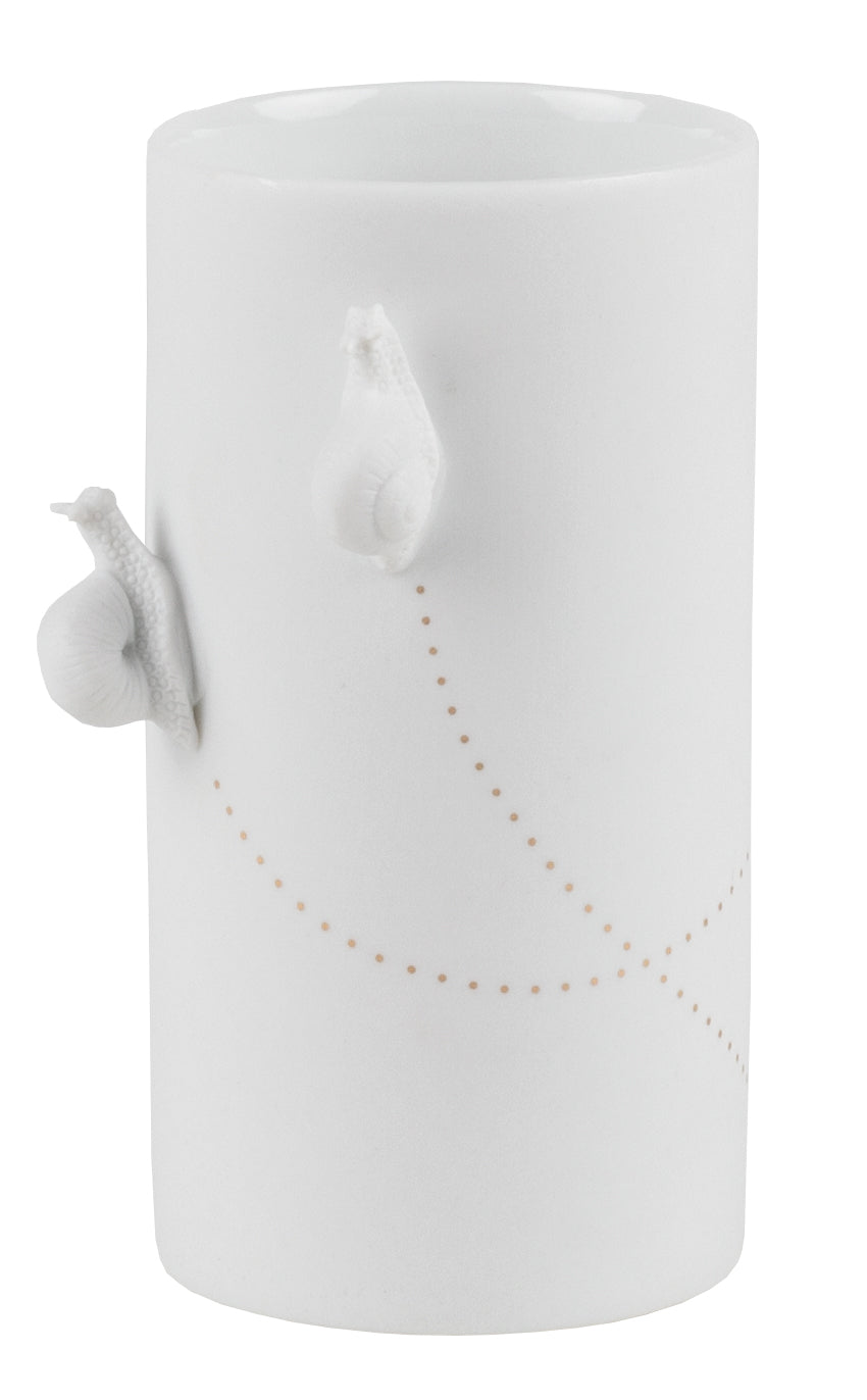 LIVING Porzellangeschichten Vase Schnecke,D 5,5cm H 10,5cm,