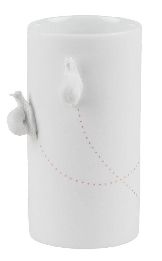 LIVING Porzellangeschichten Vase Schnecke,D 5,5cm H 10,5cm,