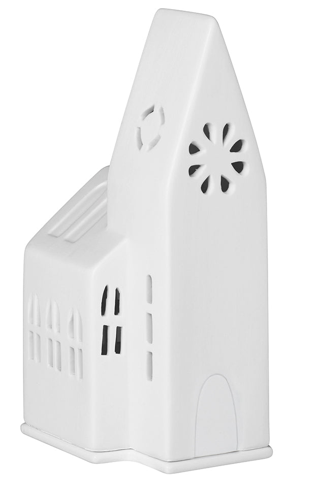 ZUHAUSE Lichthaus kleine Kirche 9x9x18cm,