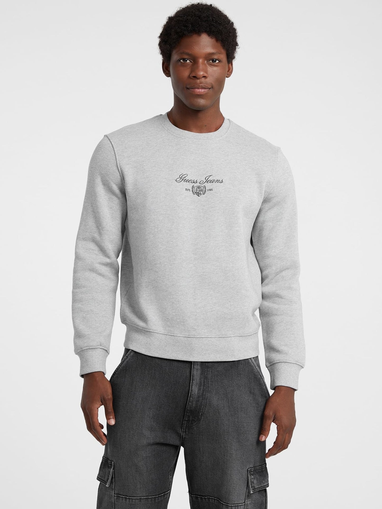 GJ SLIM SCRIPT CREWNECK