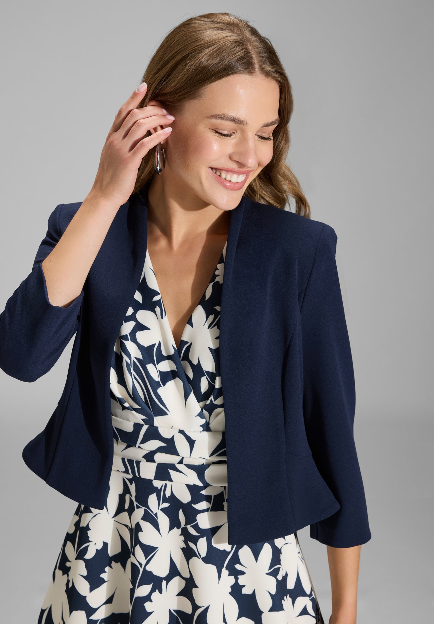 Taillierte Jacke aus Jersey Crêpe